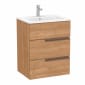 Image of Roca: Victoria-N Unik Wall-hung Vanity Unit with Basin & Three Drawers (600mm)