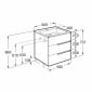 Image of Roca: Victoria-N Unik Wall-hung Vanity Unit with Basin & Three Drawers (600mm)