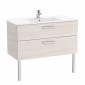 Image of Roca: New Victoria Wall-hung Vanity Unit with Basin & Two Drawers (1000mm)
