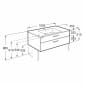 Image of Roca: New Victoria Wall-hung Vanity Unit with Basin & Two Drawers (1000mm)