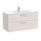 Image of Roca: New Victoria Wall-hung Vanity Unit with Basin & Two Drawers (1000mm)