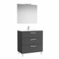 Image of Roca: New Victoria Family Pack with Vanity Unit, Basin, Mirror & LED Wall Light (800mm)