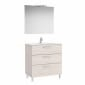 Image of Roca: New Victoria Family Pack with Vanity Unit, Basin, Mirror & LED Wall Light (800mm)