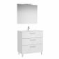 Image of Roca: New Victoria Family Pack with Vanity Unit, Basin, Mirror & LED Wall Light (800mm)