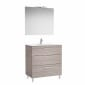 Image of Roca: New Victoria Family Pack with Vanity Unit, Basin, Mirror & LED Wall Light (800mm)