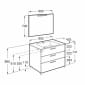 Image of Roca: New Victoria Family Pack with Vanity Unit, Basin, Mirror & LED Wall Light (800mm)