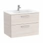 Image of Roca: New Victoria Wall-hung Vanity Unit with Two Drawers (700mm)