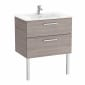 Image of Roca: New Victoria Wall-hung Vanity Unit with Two Drawers (700mm)
