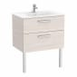 Image of Roca: New Victoria Wall-hung Vanity Unit with Two Drawers (700mm)