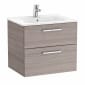 Image of Roca: New Victoria Wall-hung Vanity Unit with Basin & Two Drawers (600mm)
