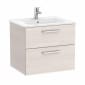 Image of Roca: New Victoria Wall-hung Vanity Unit with Basin & Two Drawers (600mm)