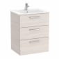 Image of Roca: New Victoria Wall-hung Vanity Unit with Three Drawers (600mm)