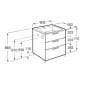 Image of Roca: New Victoria Wall-hung Vanity Unit with Three Drawers (600mm)