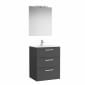 Image of Roca: New Victoria Family Pack with Vanity Unit, Basin, Mirror & LED Light (600mm)