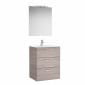 Image of Roca: New Victoria Family Pack with Vanity Unit, Basin, Mirror & LED Light (600mm)