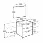 Image of Roca: New Victoria Family Pack with Vanity Unit, Basin, Mirror & LED Light (600mm)