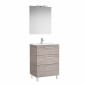 Image of Roca: New Victoria Family Pack with Vanity Unit, Basin, Mirror & LED Light (600mm)