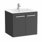 Image of Roca: New Victoria Wall-hung Vanity Unit with Basin & Two Doors (600mm)