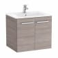 Image of Roca: New Victoria Wall-hung Vanity Unit with Basin & Two Doors (600mm)