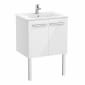 Image of Roca: New Victoria Wall-hung Vanity Unit with Basin & Two Doors (600mm)
