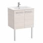 Image of Roca: New Victoria Wall-hung Vanity Unit with Basin & Two Doors (600mm)