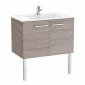 Image of Roca: New Victoria Wall-hung Vanity Unit with Basin & 2 Doors (800mm)