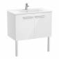 Image of Roca: New Victoria Wall-hung Vanity Unit with Basin & 2 Doors (800mm)
