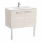 Image of Roca: New Victoria Wall-hung Vanity Unit with Basin & 2 Doors (800mm)