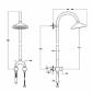Image of VitrA: Liquid Thermostatic Shower Column with Magnetic Hand Shower