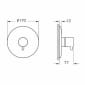 Image of VitrA: Root Round Wall-mounted Three-way Showering Diverter