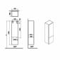 Image of VitrA: M-line Pure Wall-hung Tall Storage Unit with Two Doors