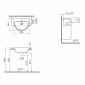 Image of VitrA: Integra Semi-recessed Basin with One Tap Hole (550mm)