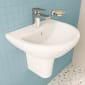 Image of VitrA: Integra Wall-mounted Round Basin (500mm)