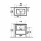 Image of VitrA: Valarte Floor-standing Basin Unit with Countertop Basin and One Drawer (800mm)