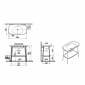 Image of VitrA: Plural Floor-standing Washbasin Unit (1000mm)