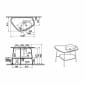 Image of VitrA: Plural Floor-standing Ceramic Counter (1000mm)