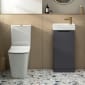 Image of Tavistock: Nimble Floor-standing Cloakroom Unit with Basin & Door (397mm)