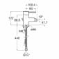 Image of Roca: Targa Deck-mounted Bidet Mixer Tap with Retractable Chain (Chrome)