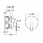Image of Roca: Targa Wall-mounted Bath-Shower Mixer Valve (2-Way)