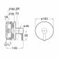 Image of Roca: Targa Wall-mounted One Way Built-in Shower Mixer Valve