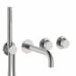 Image of Roca: T-Multi Wall-mounted Thermostatic Bath-shower Valve with Bath Spout and Handset