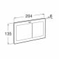 Image of Roca: Duplo S PS1 Dual Flush Operating Plate