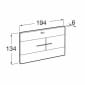 Image of Roca: Duplo S PS2 Dual Flush Operating Plate