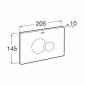 Image of Roca: Duplo S PS5 Dual Flush Operating Plate
