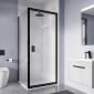 Image of Crosswater: Clear 6 Pivot Shower Door with Side Panel (6mm)