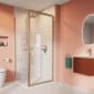 Image of Crosswater: Clear 6 Pivot Shower Door with Side Panel (6mm)