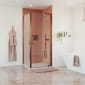 Image of Crosswater: Optix 10 Pivot Shower Door with Side Panel (10mm)