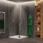 Image of Crosswater: Optix 10 Pivot Shower Door with Side Panel (10mm)