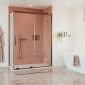 Image of Crosswater: Optix 10 Single Sliding Shower Door with Side Panel (10mm)