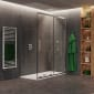 Image of Crosswater: Optix 10 Single Sliding Shower Door with Side Panel (10mm)